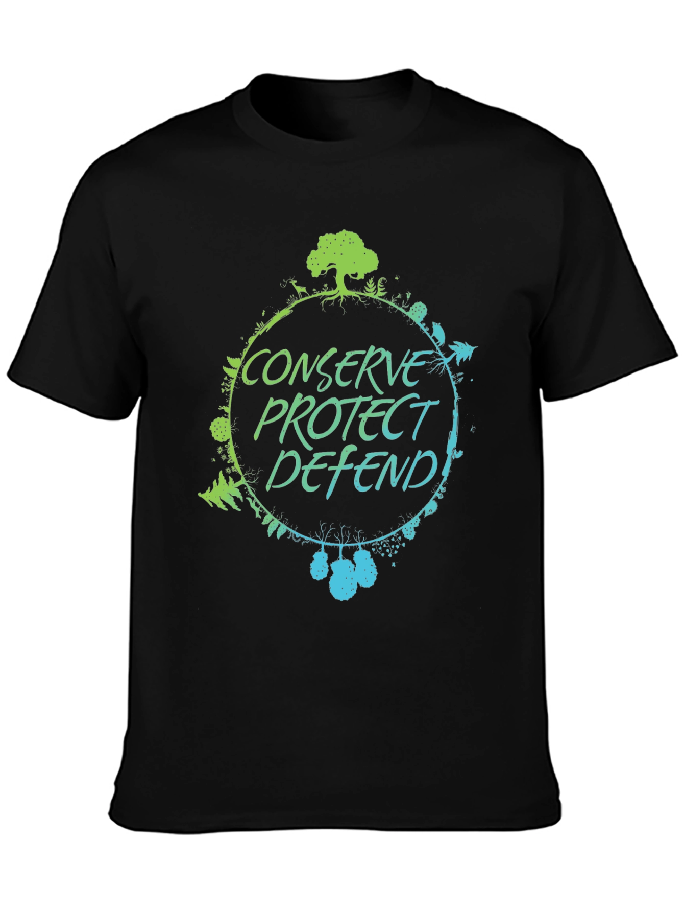 Conserve Protect Defend Graphic Tee - Black