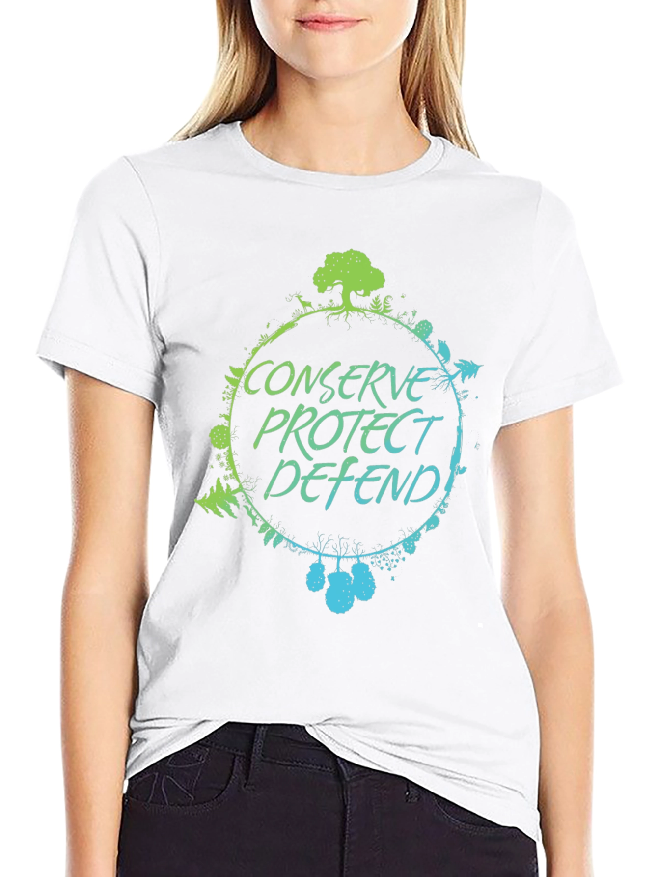Conserve Protect Defend Graphic Tee - Black