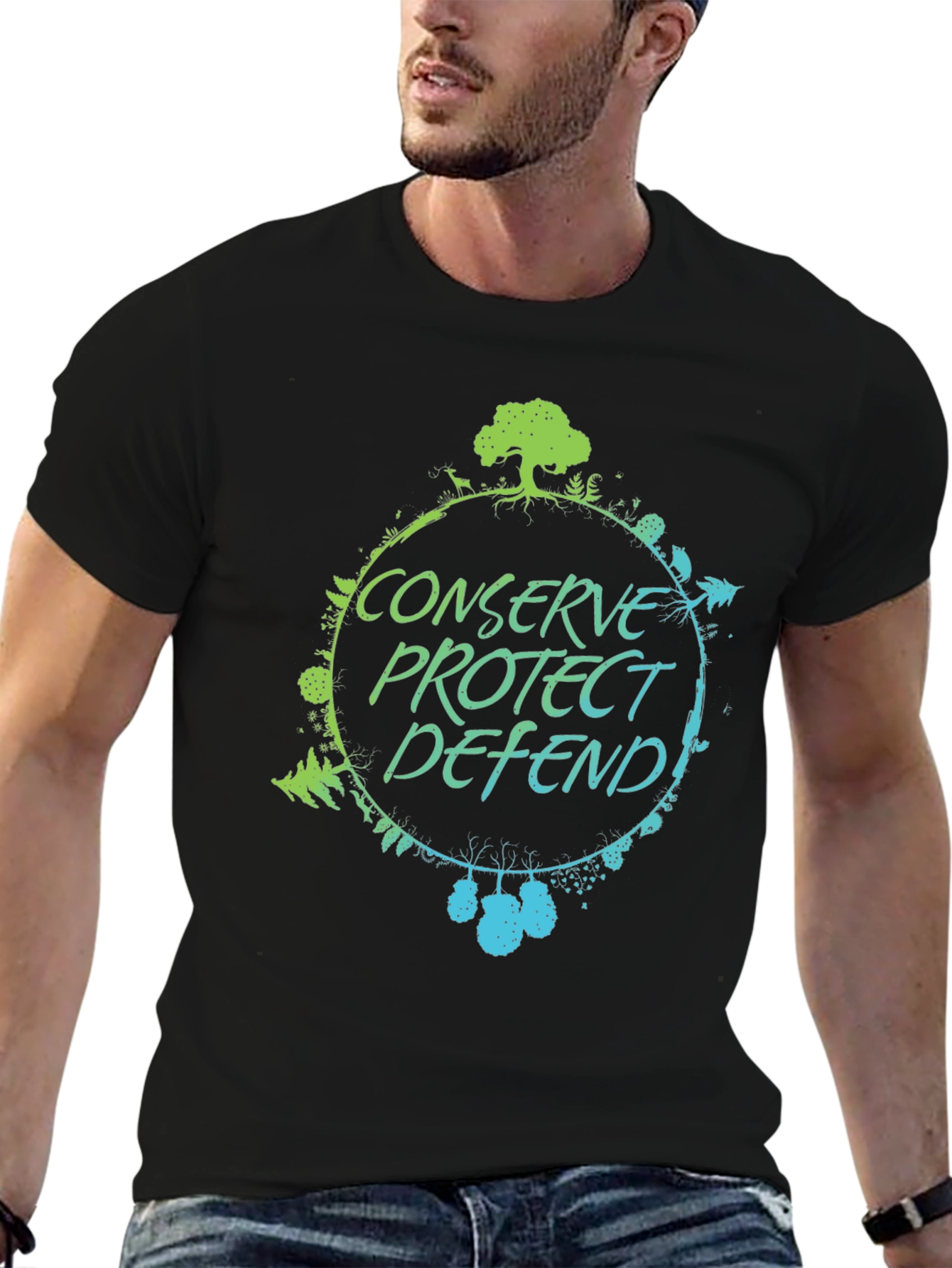 Conserve Protect Defend Graphic Tee - Black