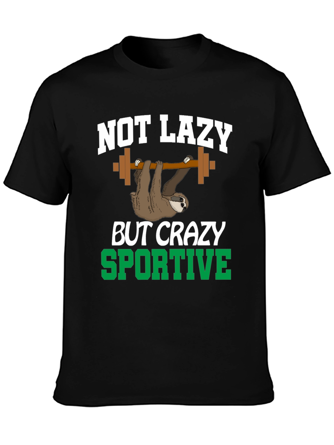 Not Lazy Sportive Sloth Graphic Tee