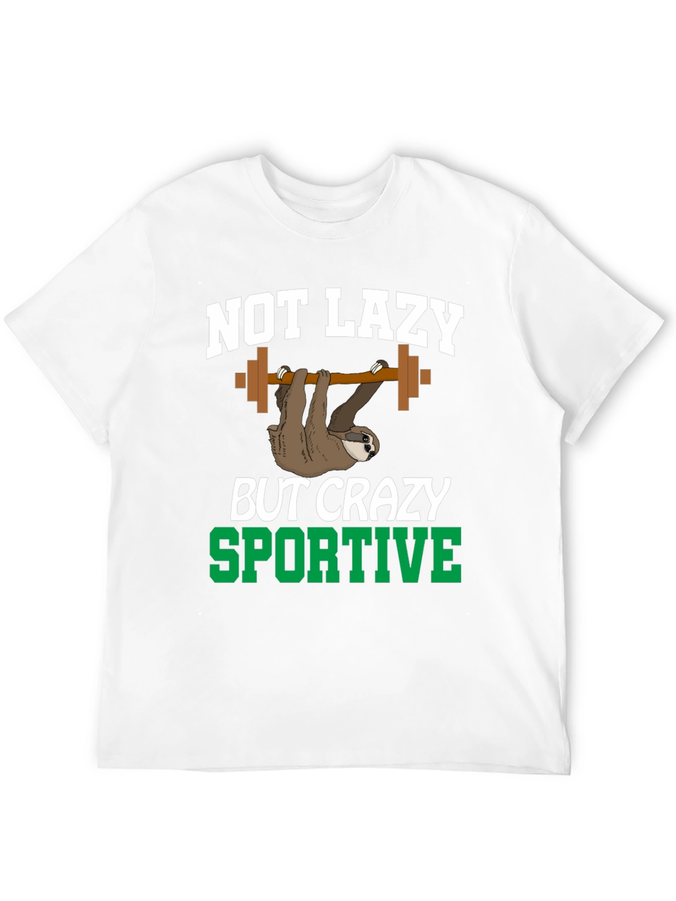 Not Lazy Sportive Sloth Graphic Tee