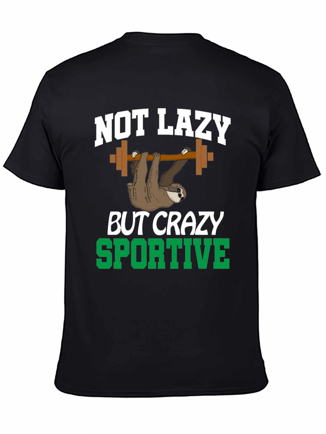 Not Lazy Sportive Sloth Graphic Tee