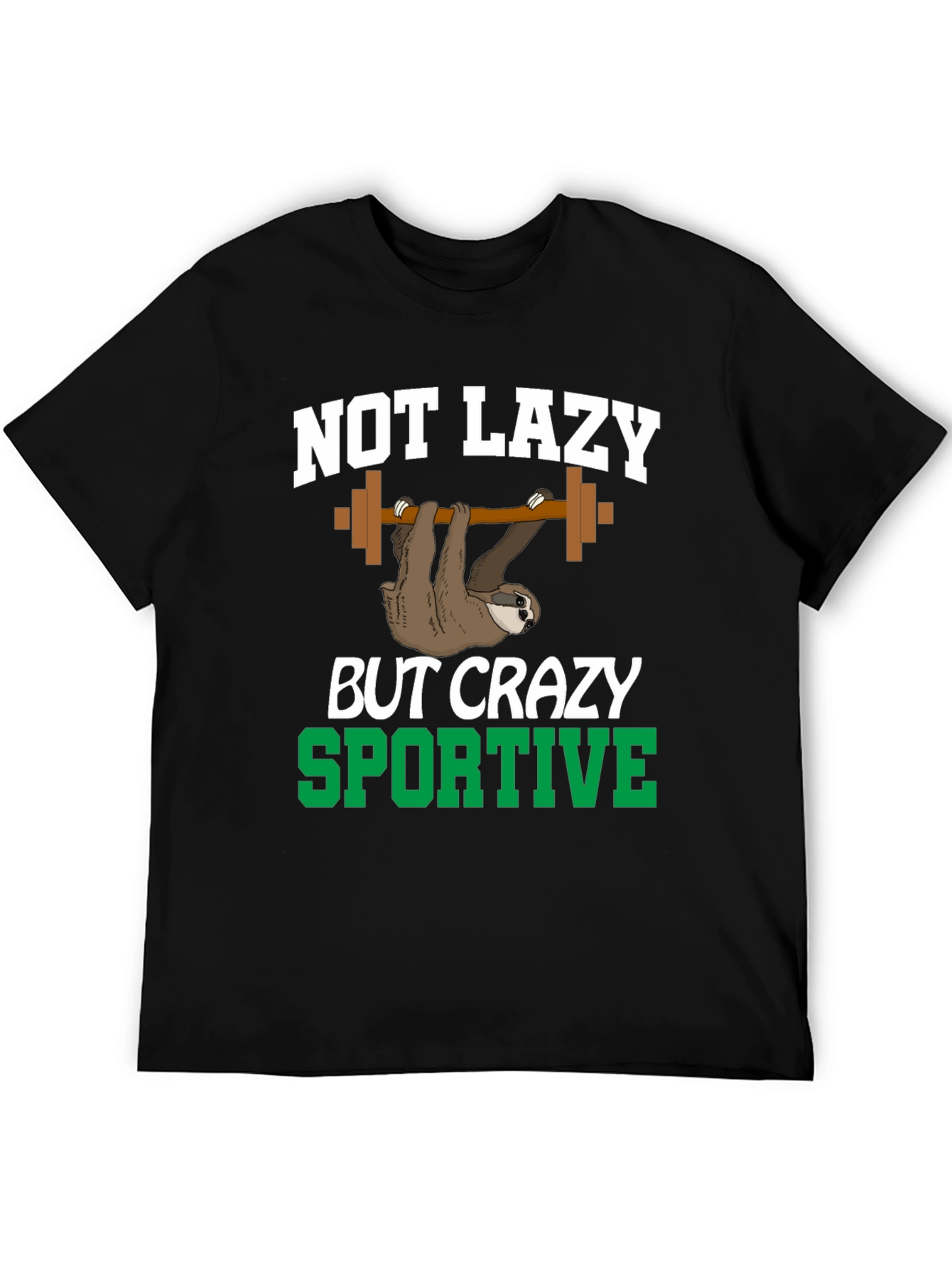 Not Lazy Sportive Sloth Graphic Tee