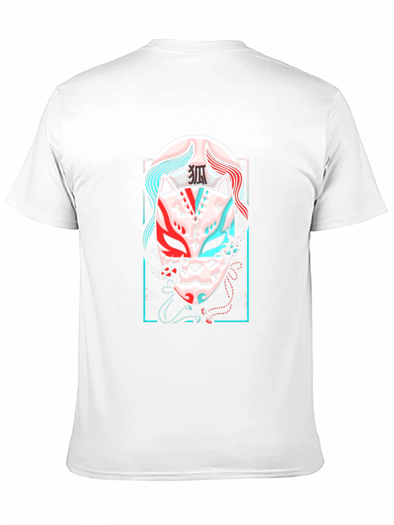 Japanese Kitsune Mask Graphic Tee - Urban Style