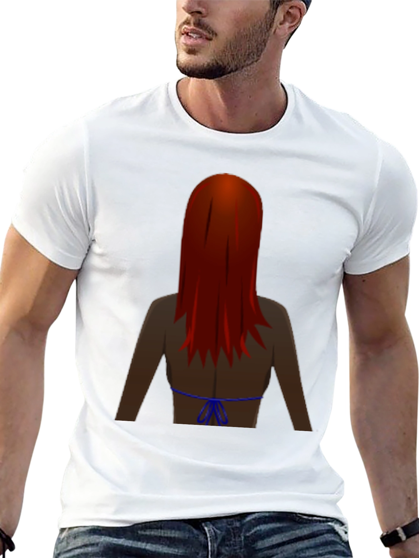 Novelty Graphic Tee - Woman with Red Hair