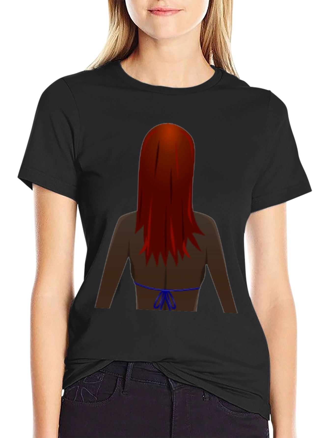 Novelty Graphic Tee - Woman with Red Hair