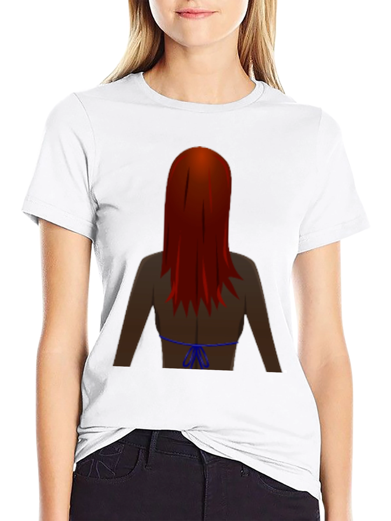 Novelty Graphic Tee - Woman with Red Hair