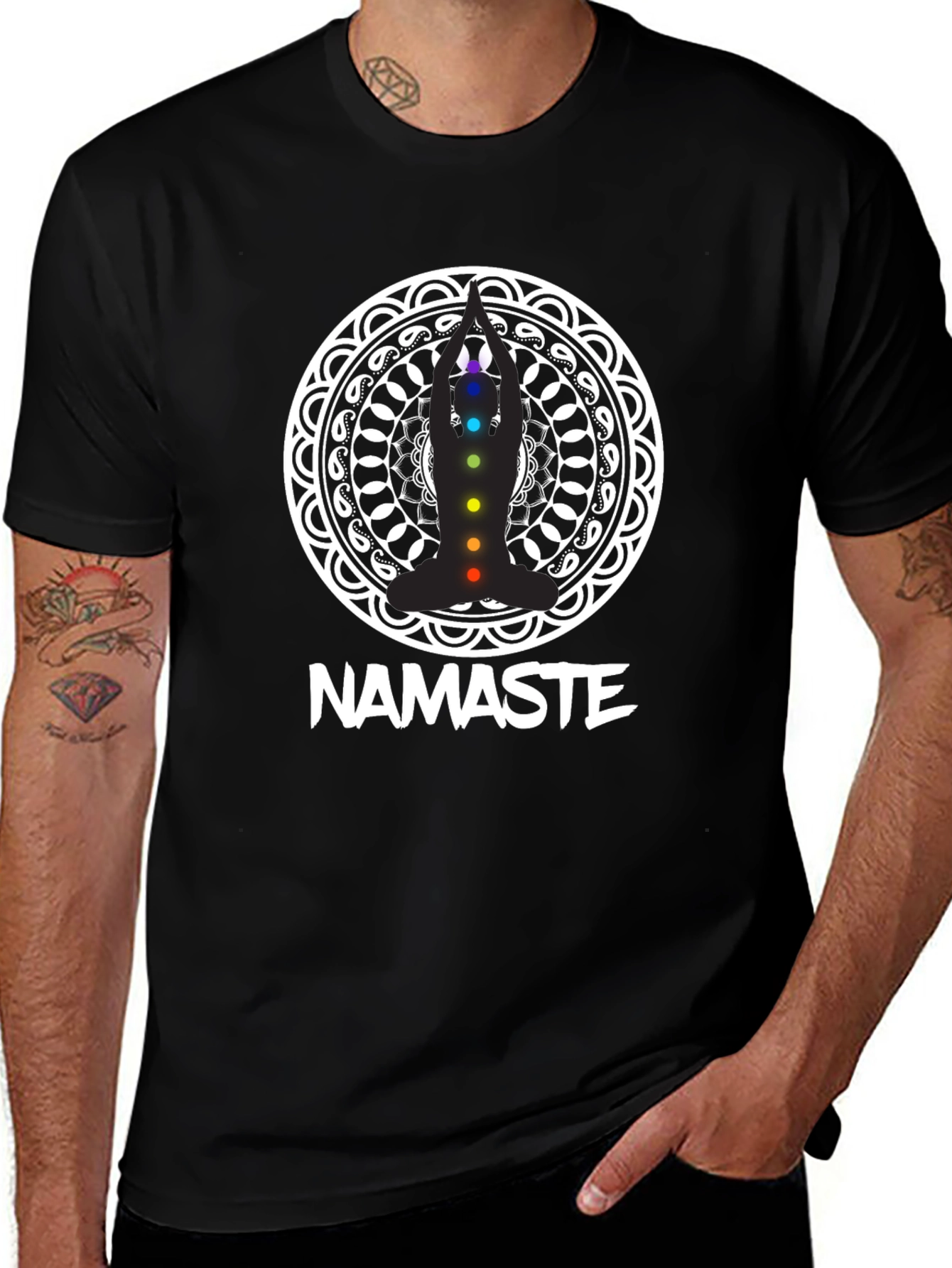 Namaste Chakra T-Shirt - Yoga Meditation Tee
