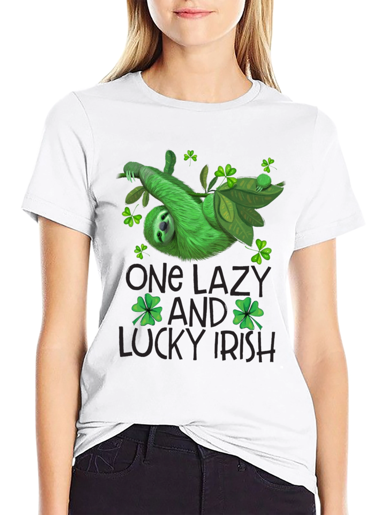 One Lazy Lucky Irish St. Patricks Day Sloth T-Shirt