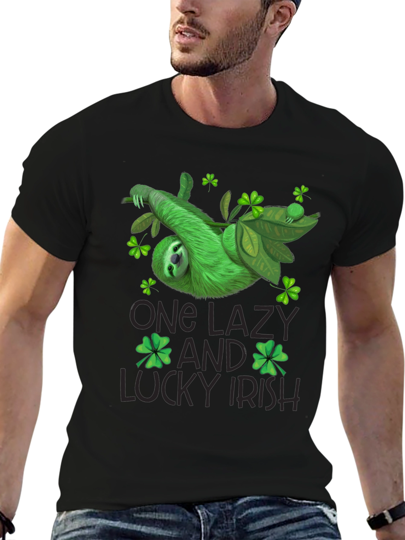 One Lazy Lucky Irish St. Patricks Day Sloth T-Shirt