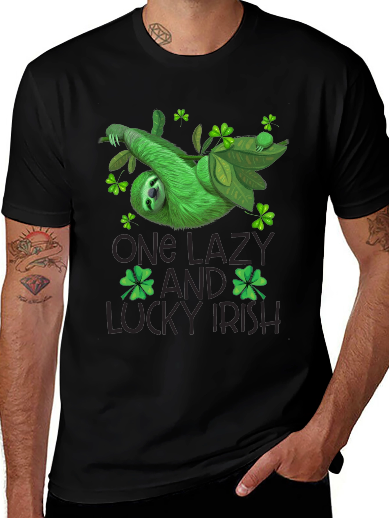One Lazy Lucky Irish St. Patricks Day Sloth T-Shirt