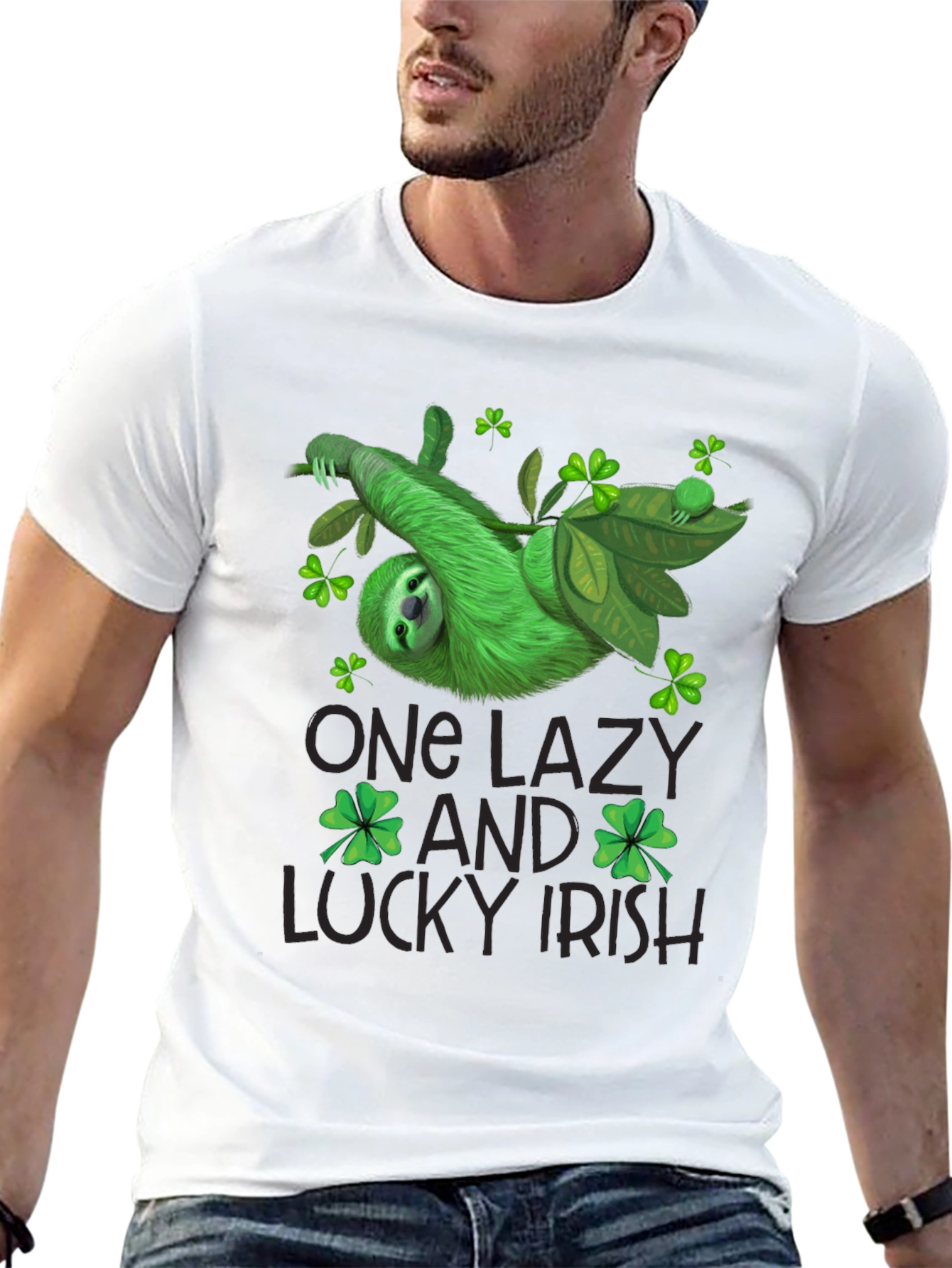 One Lazy Lucky Irish St. Patricks Day Sloth T-Shirt