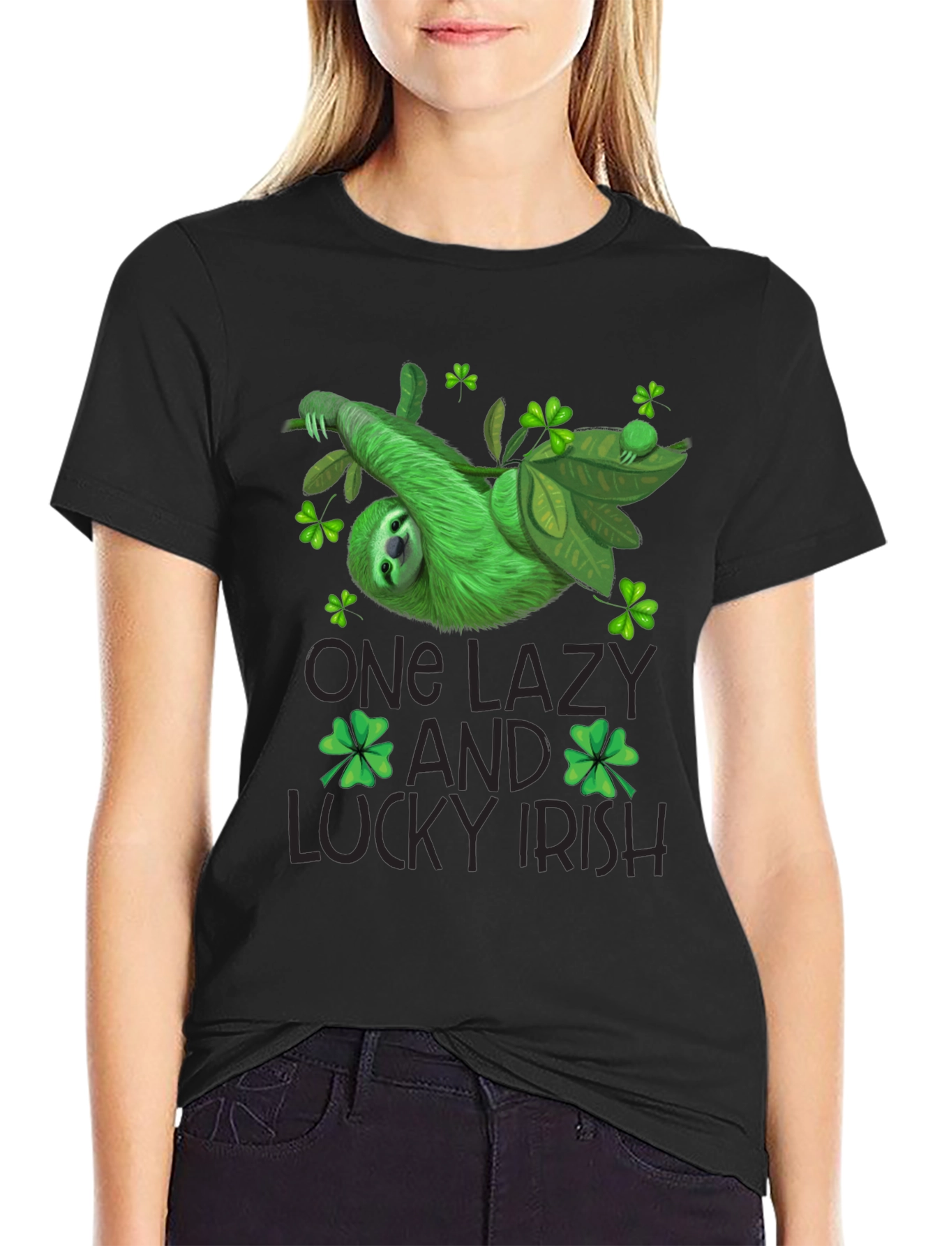 One Lazy Lucky Irish St. Patricks Day Sloth T-Shirt