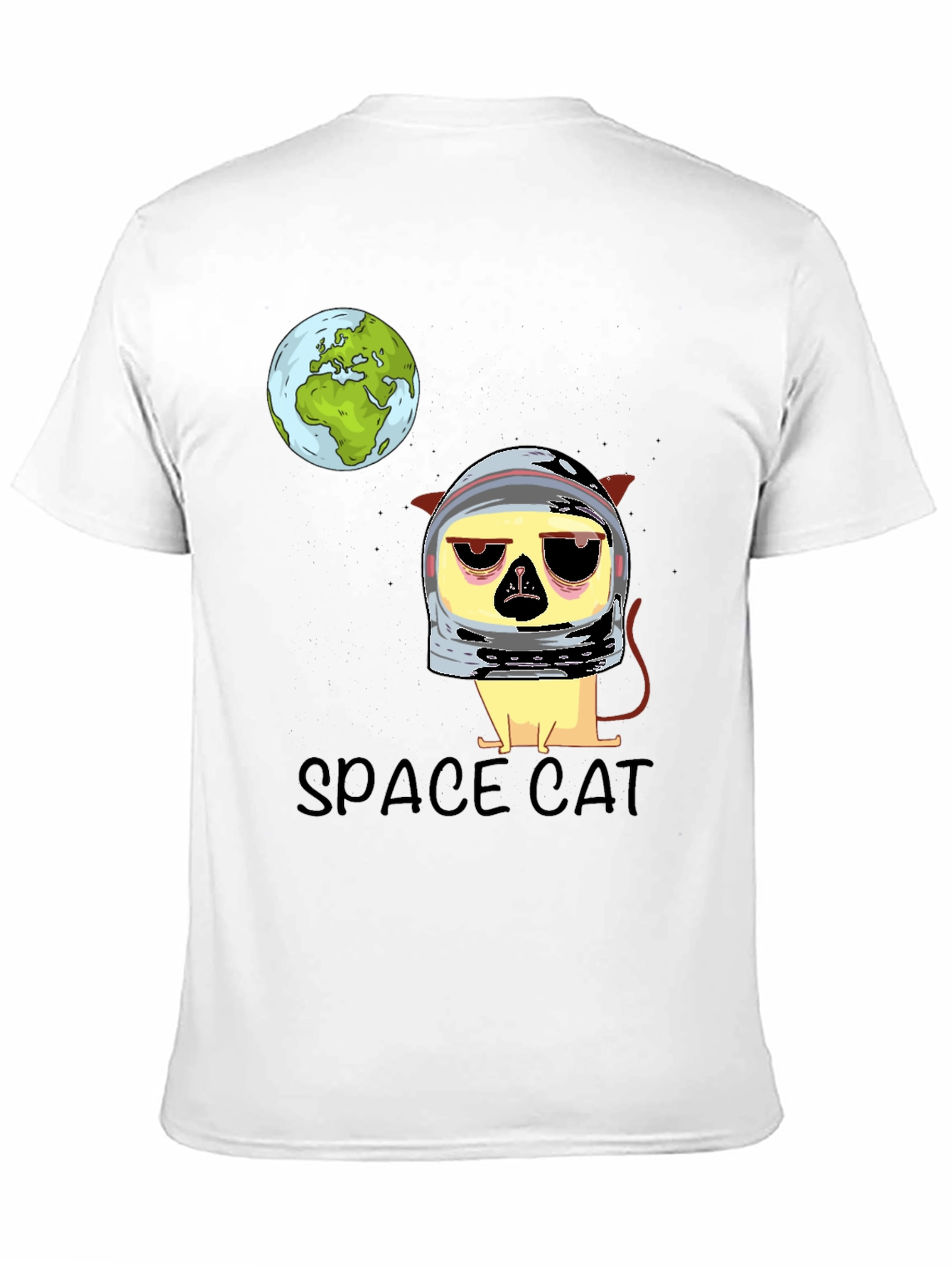 Space Cat Graphic T-Shirt - Astronaut Kitten Tee