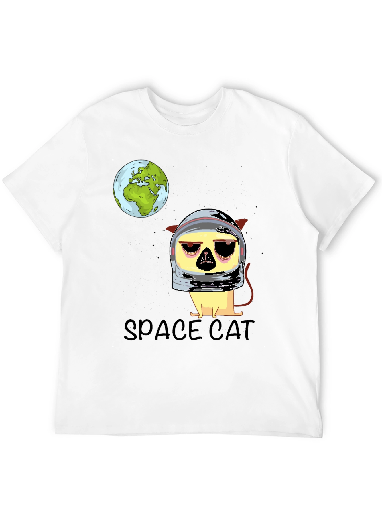 Space Cat Graphic T-Shirt - Astronaut Kitten Tee