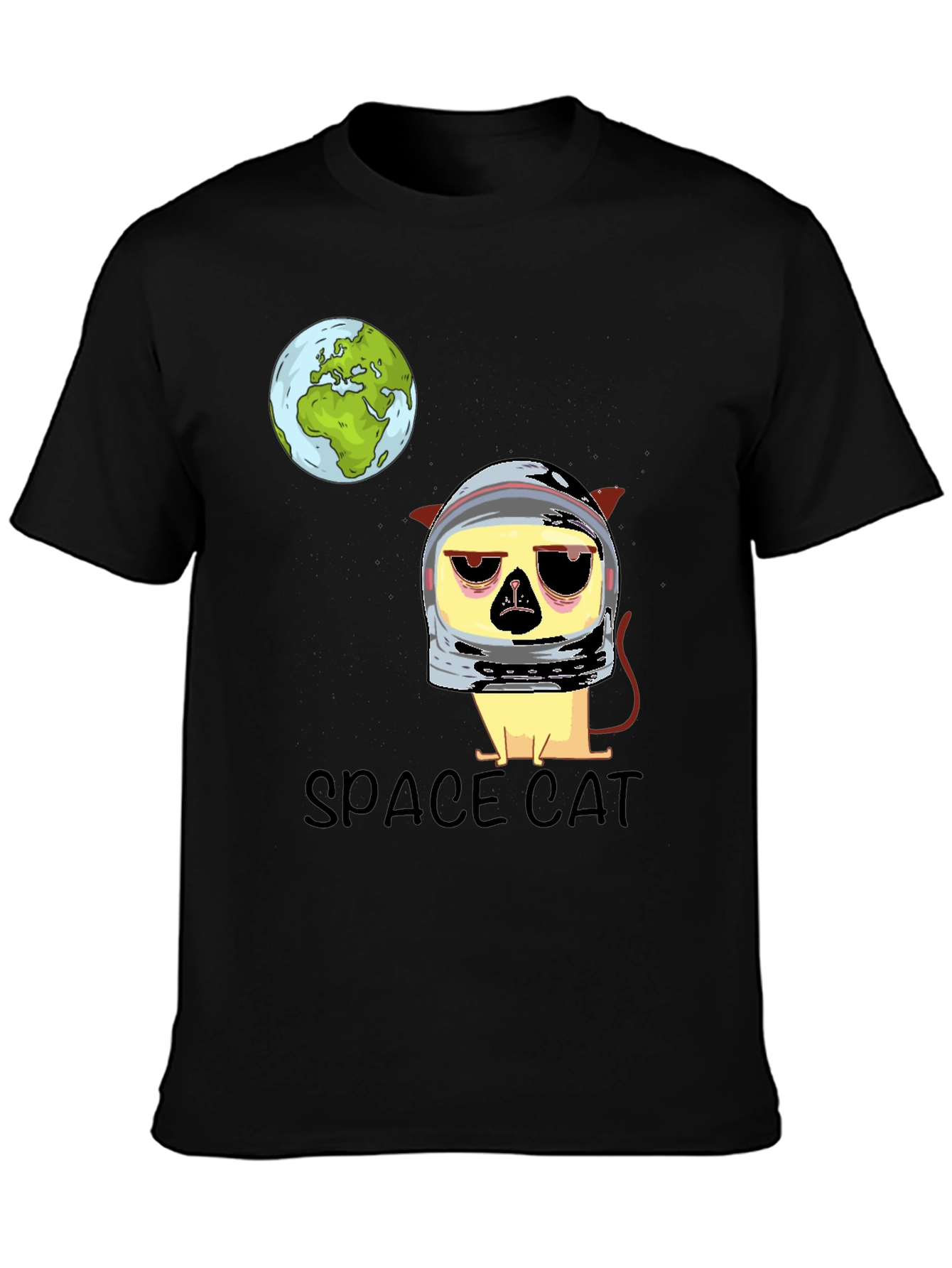 Space Cat Graphic T-Shirt - Astronaut Kitten Tee