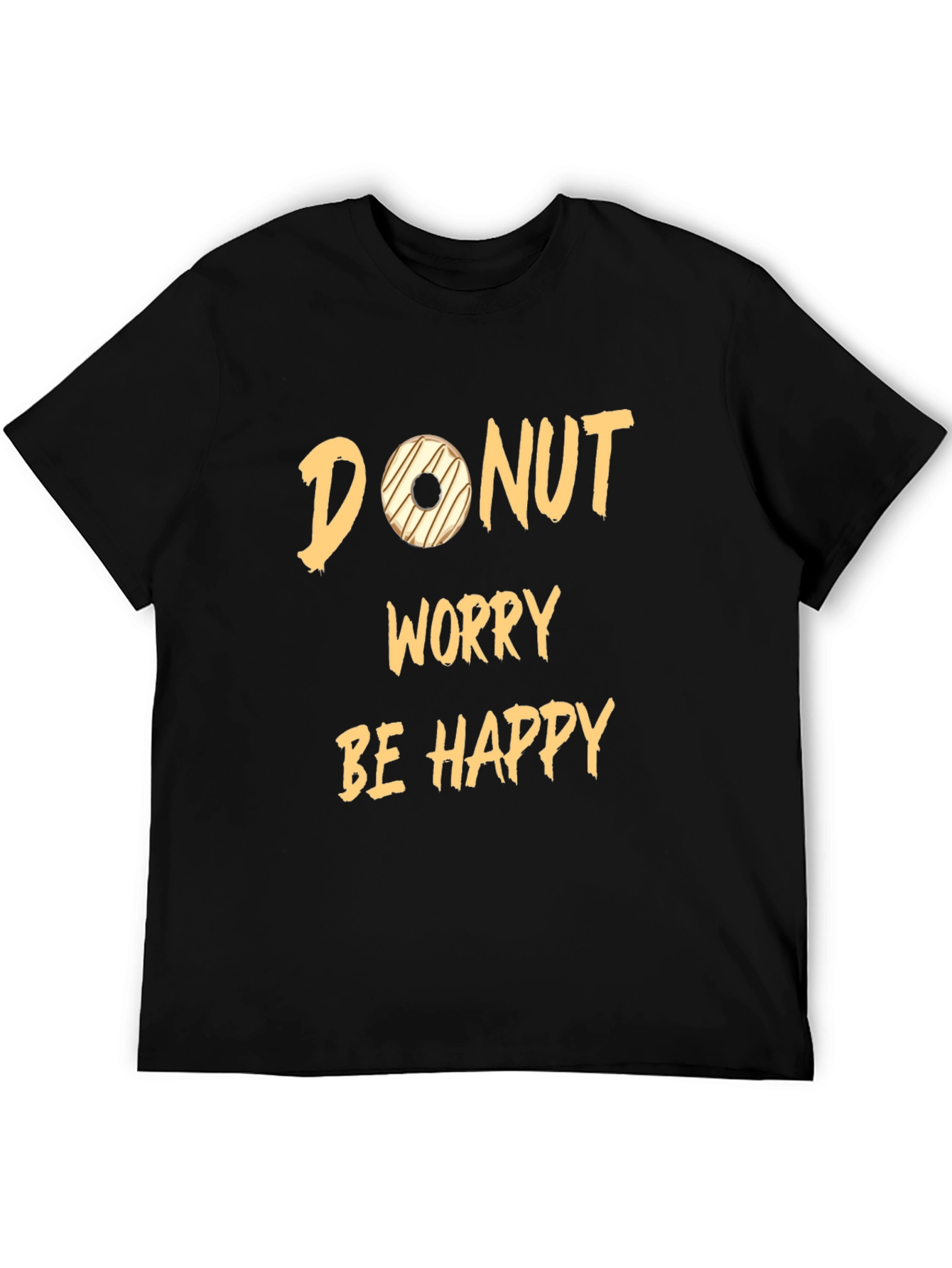 Donut Worry Graphic Tee - Funny Casual T-Shirt