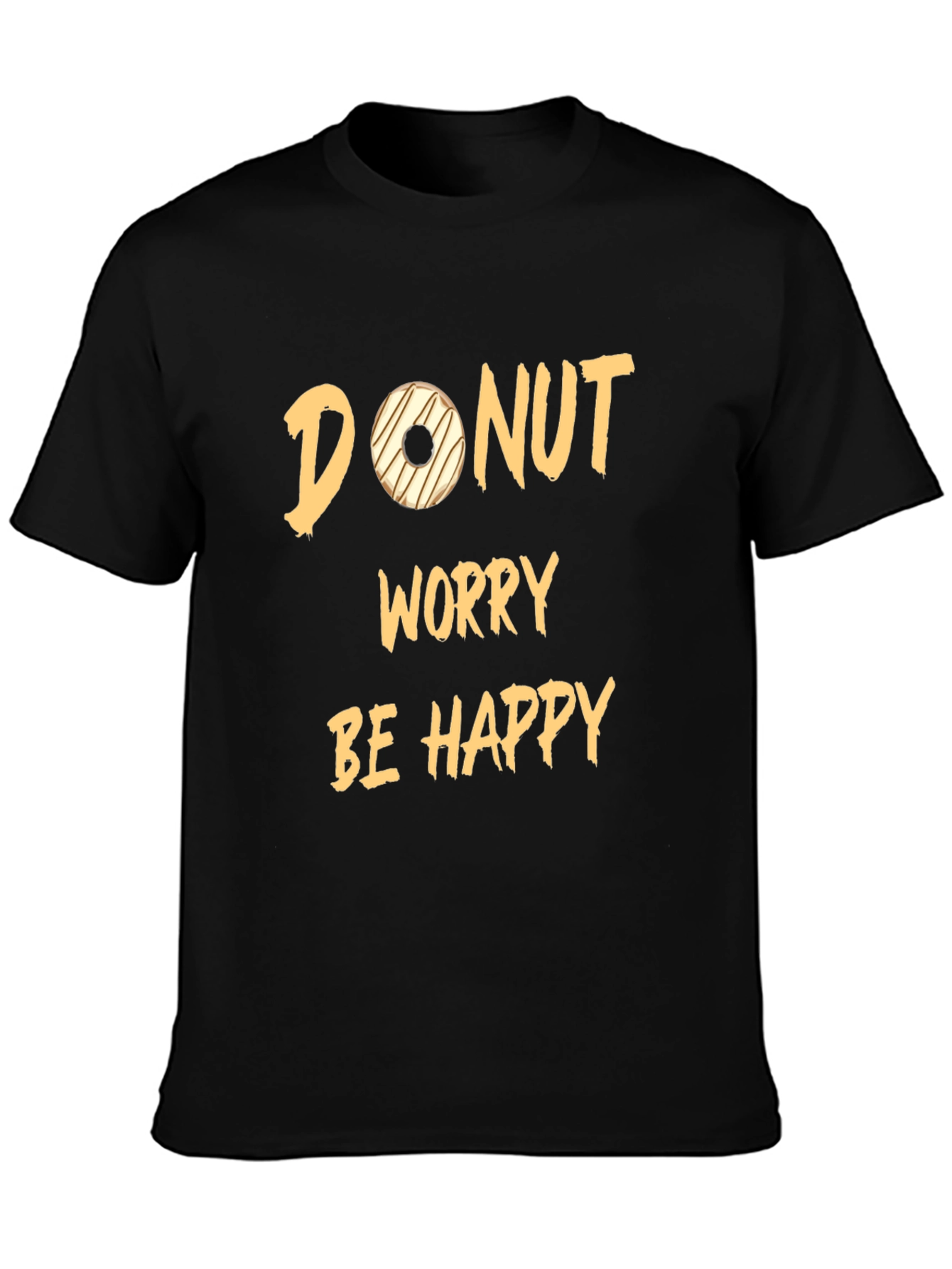 Donut Worry Graphic Tee - Funny Casual T-Shirt