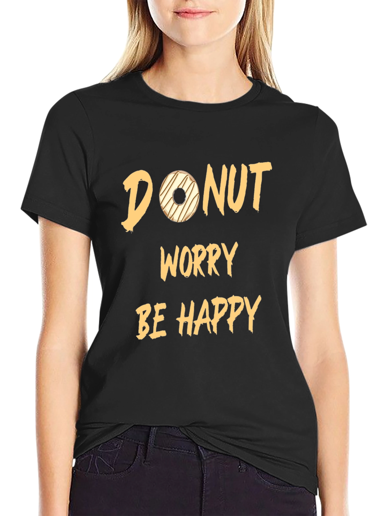 Donut Worry Graphic Tee - Funny Casual T-Shirt