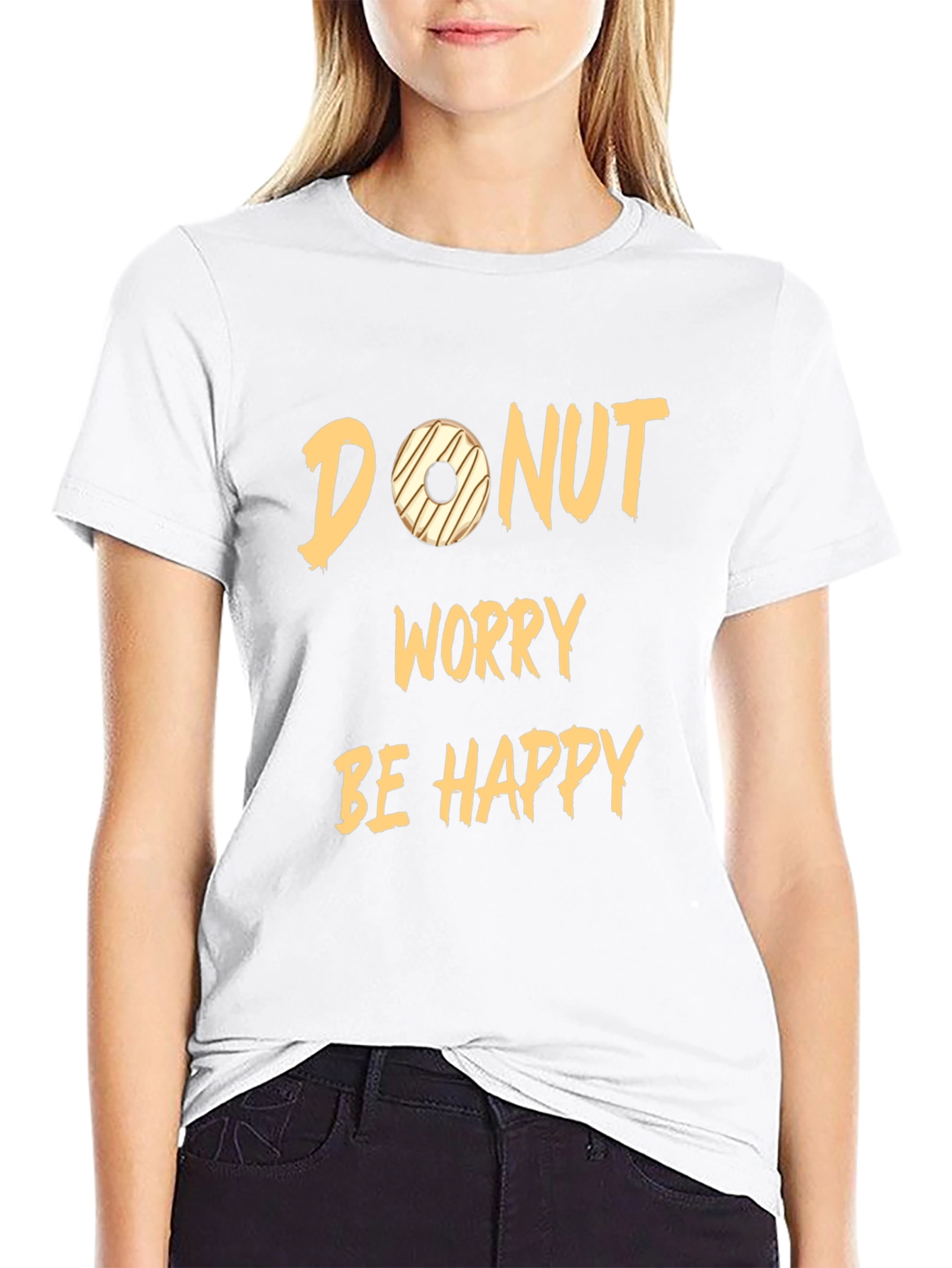 Donut Worry Graphic Tee - Funny Casual T-Shirt