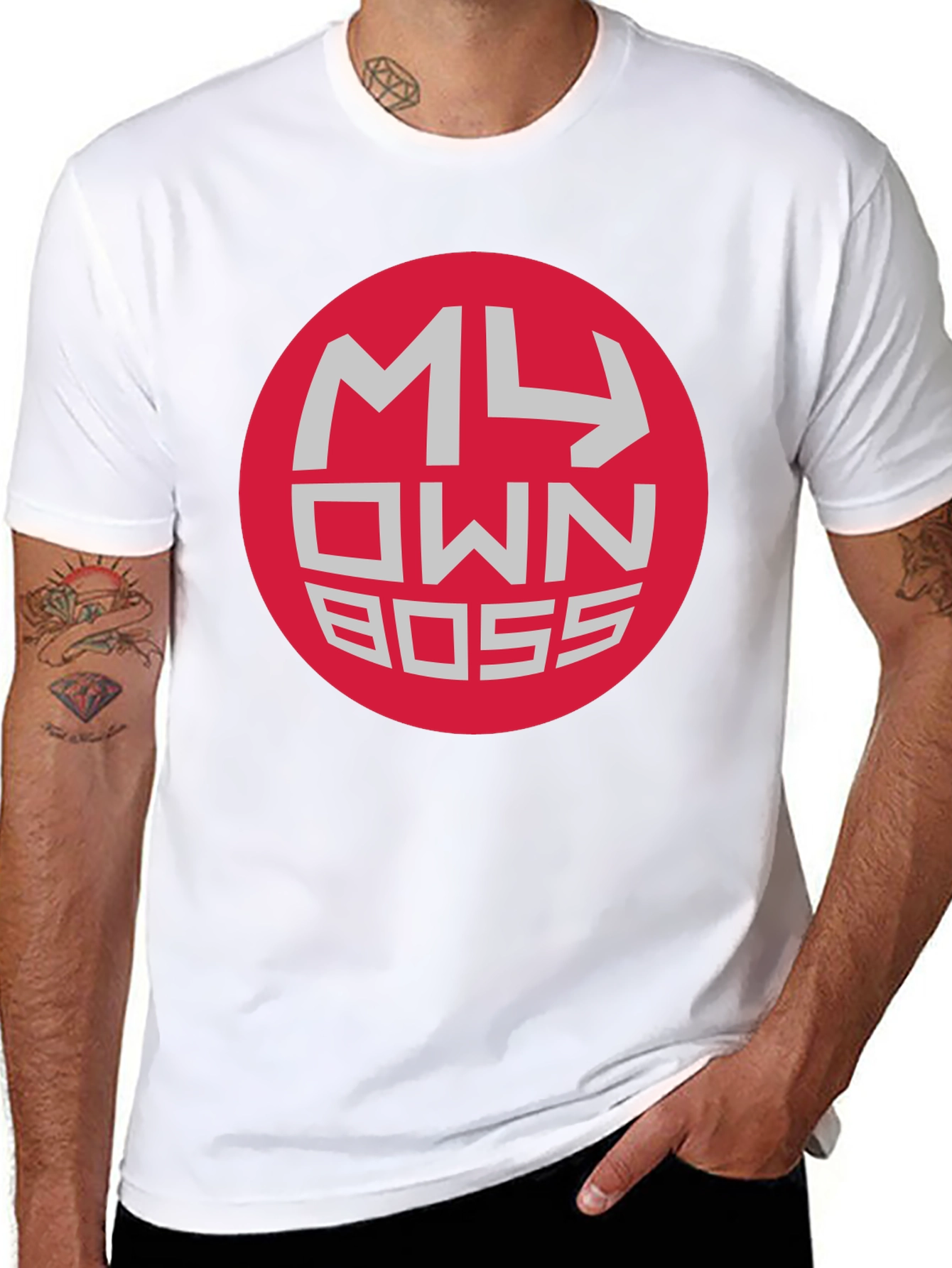 My Own Boss Graphic Tee - Black Crew Neck