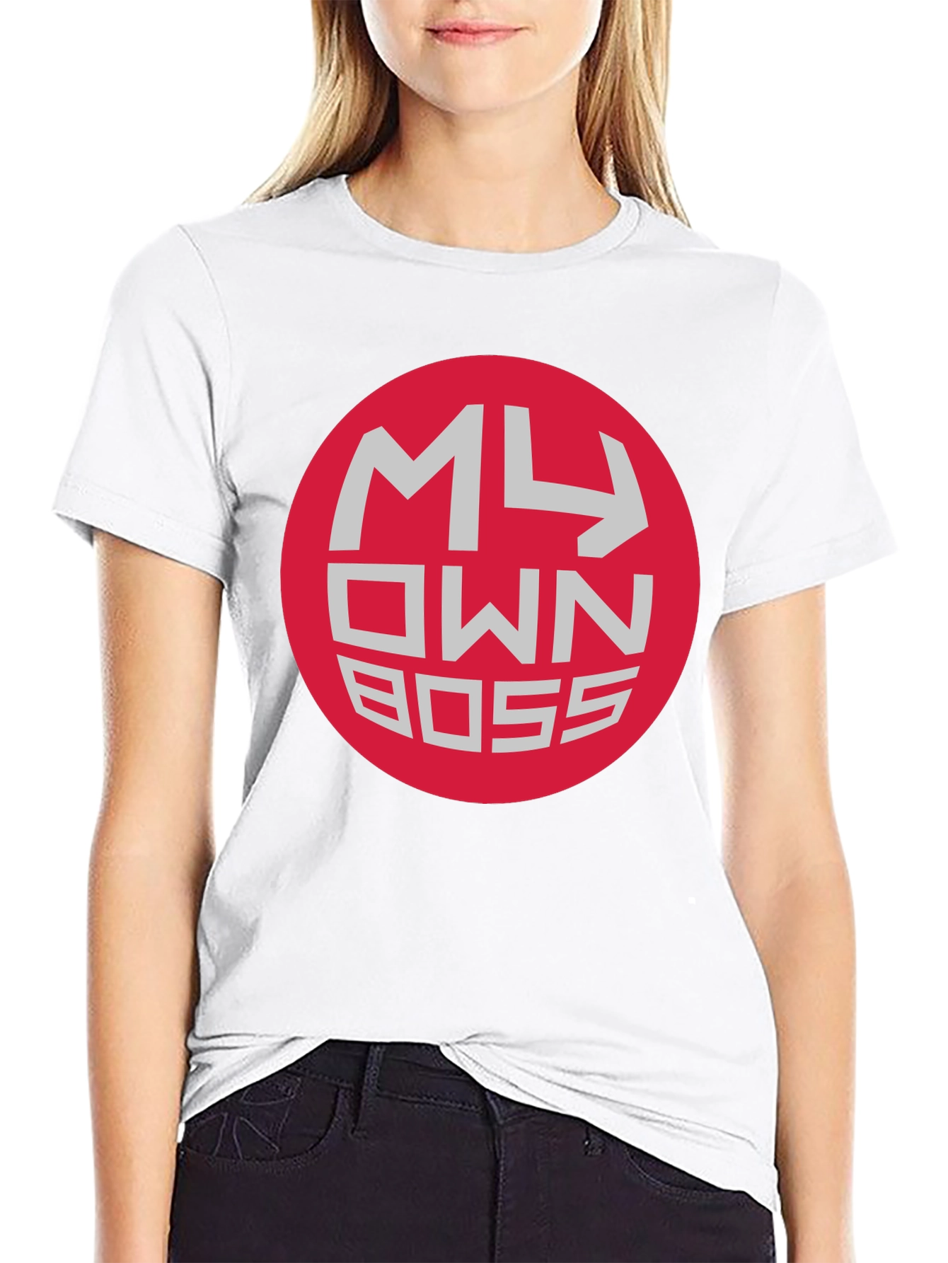 My Own Boss Graphic Tee - Black Crew Neck