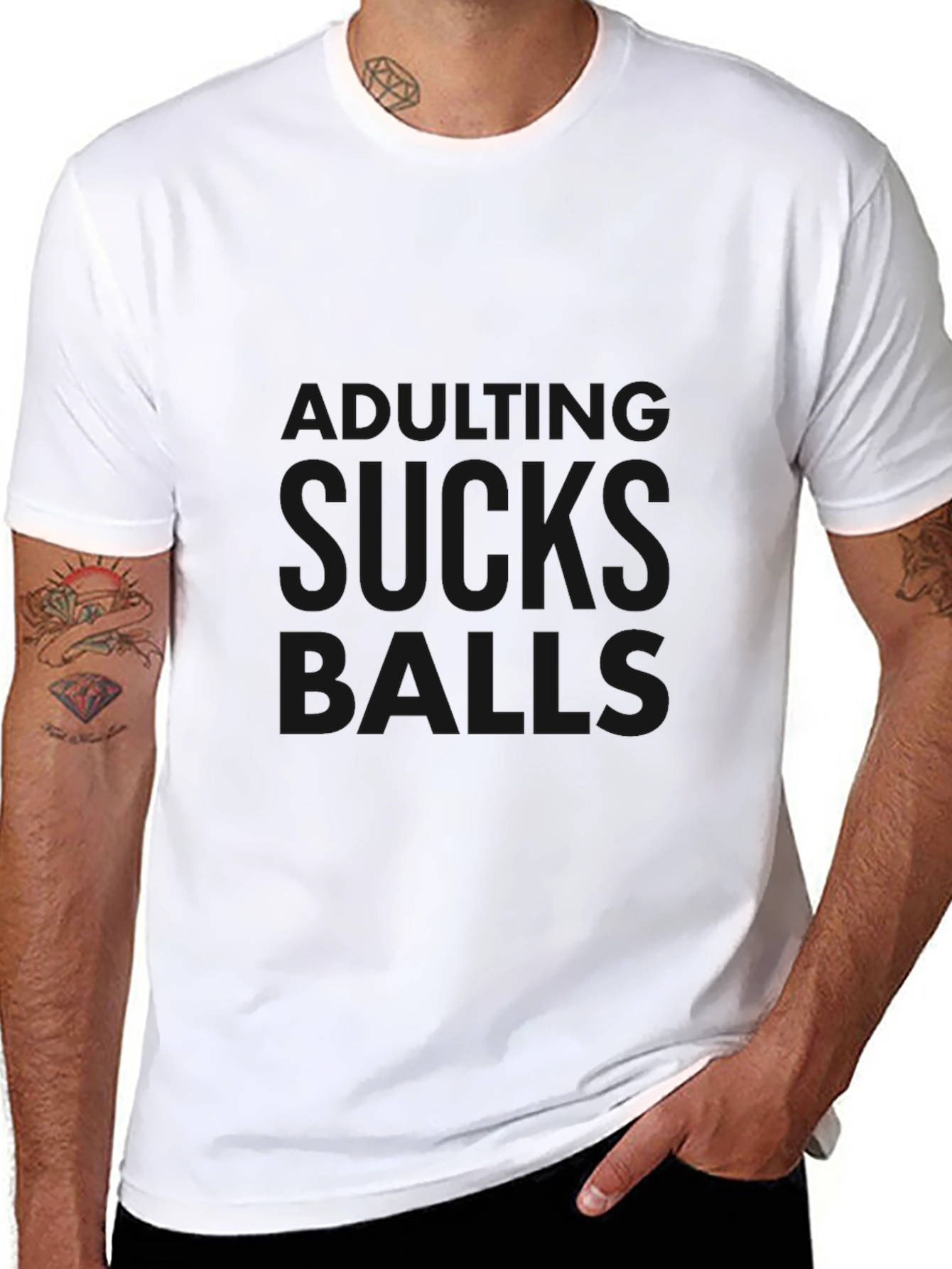 Funny Graphic Tee - Life Sucks Balls