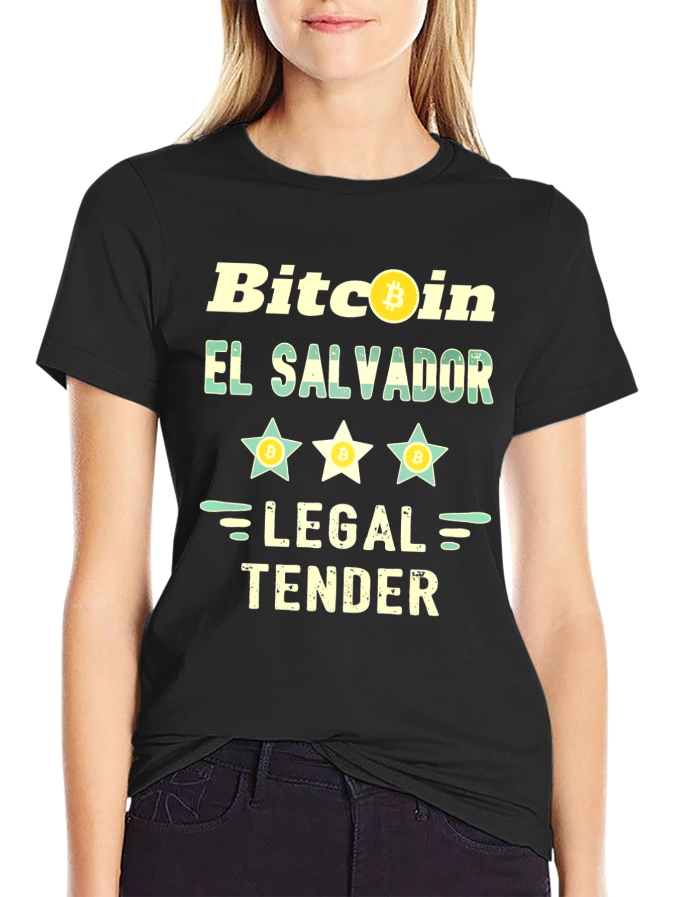 Bitcoin El Salvador Legal Tender Black T-Shirt