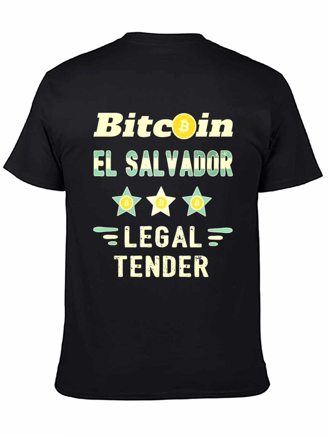 Bitcoin El Salvador Legal Tender Black T-Shirt