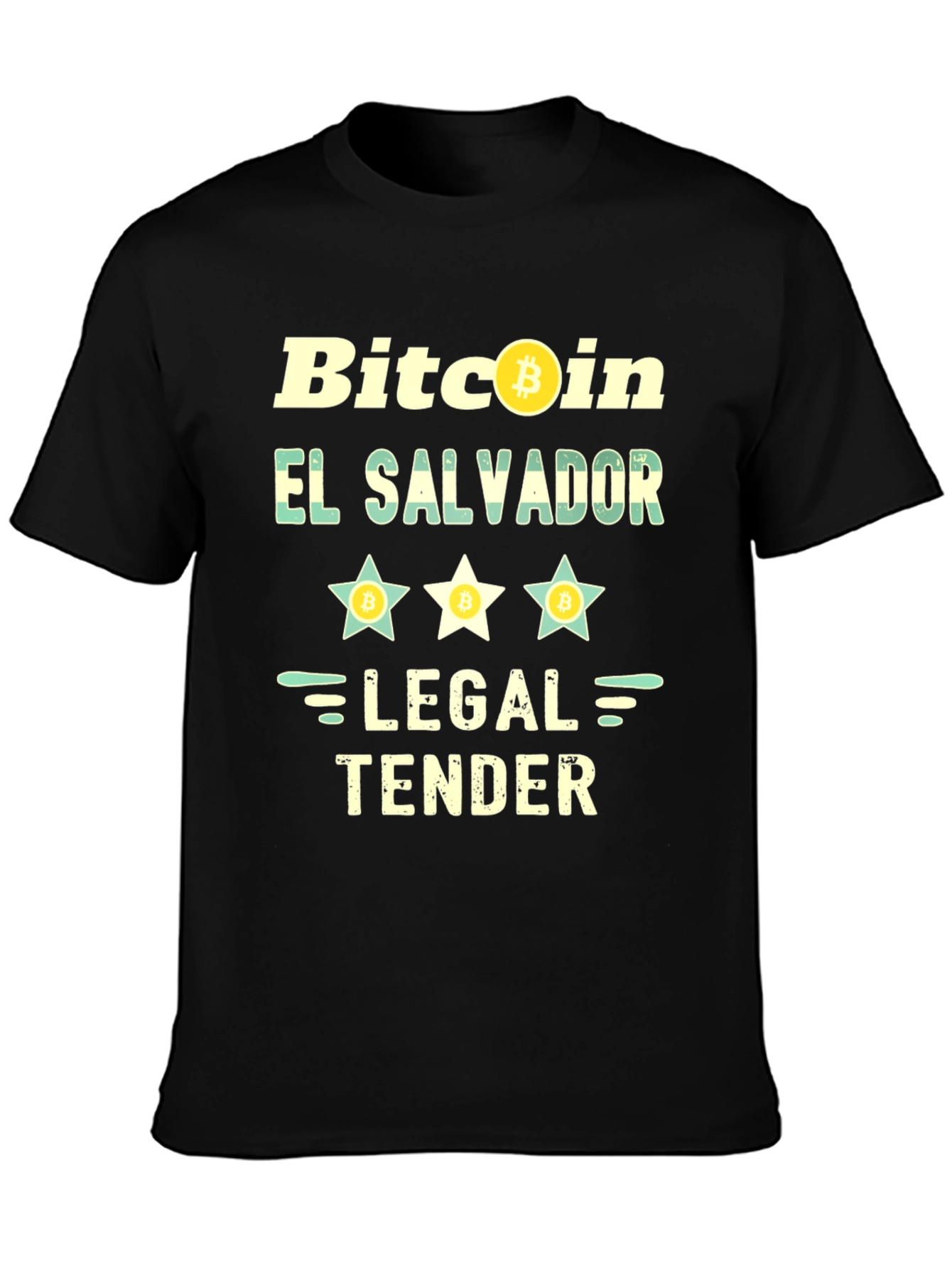 Bitcoin El Salvador Legal Tender Black T-Shirt
