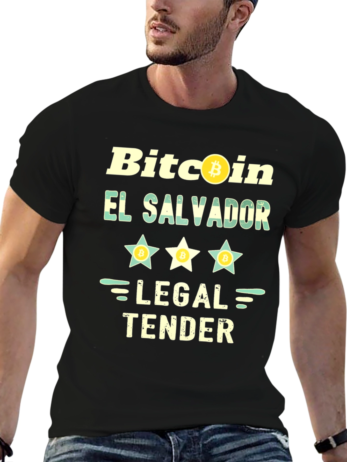 Bitcoin El Salvador Legal Tender Black T-Shirt