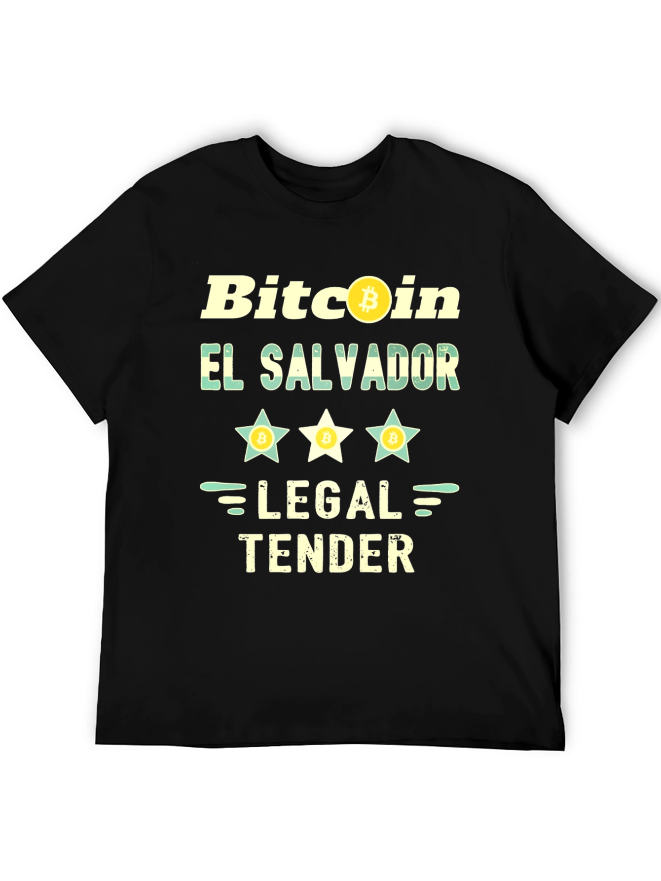 Bitcoin El Salvador Legal Tender Black T-Shirt
