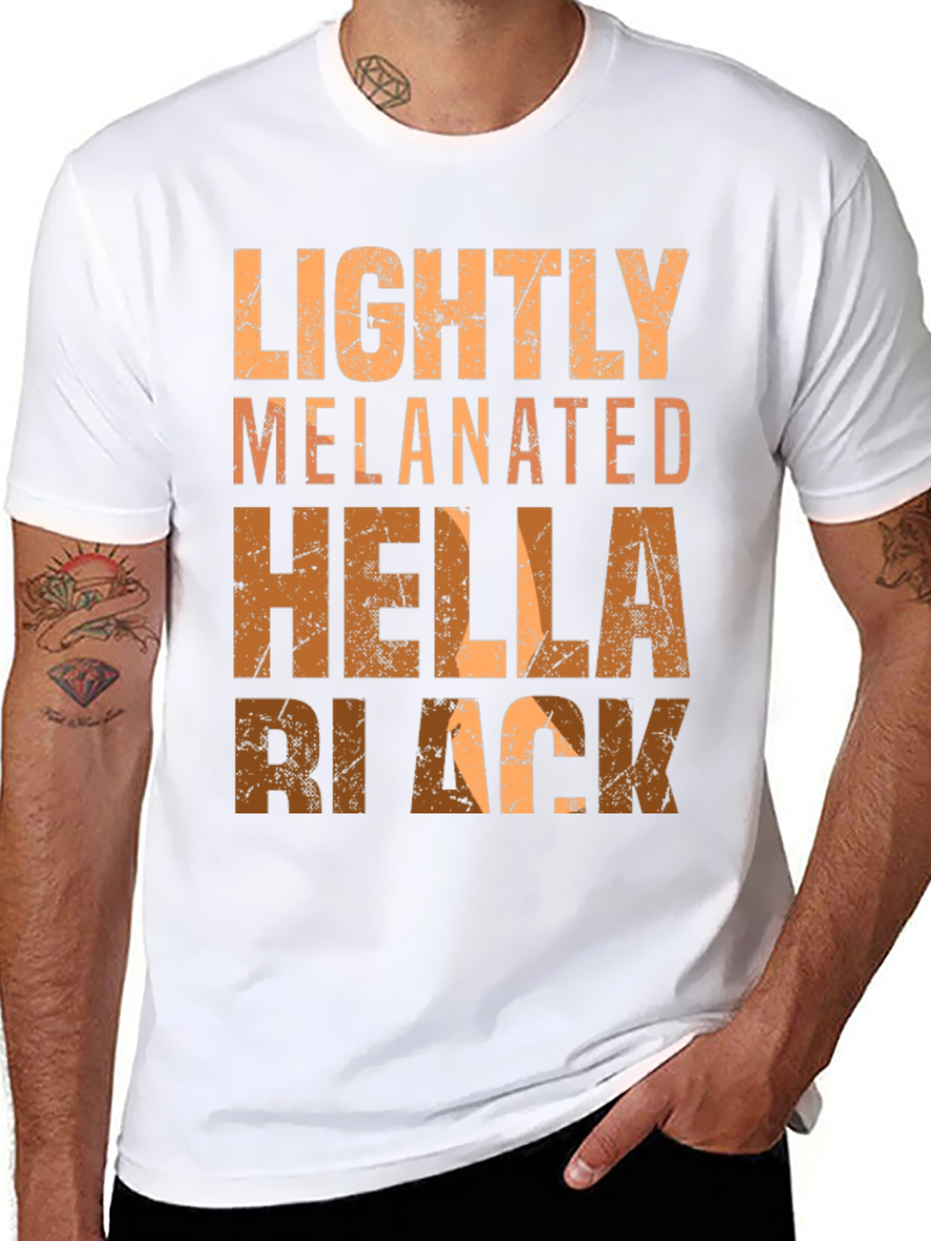 Lightly Melanated Hella Black Graphic Tee