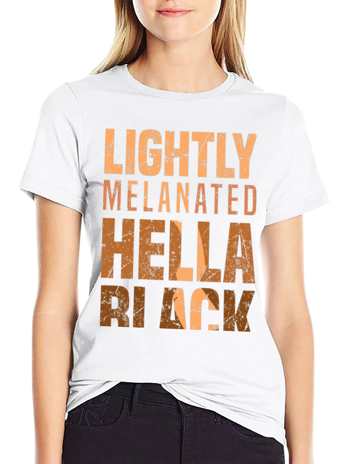 Lightly Melanated Hella Black Graphic Tee