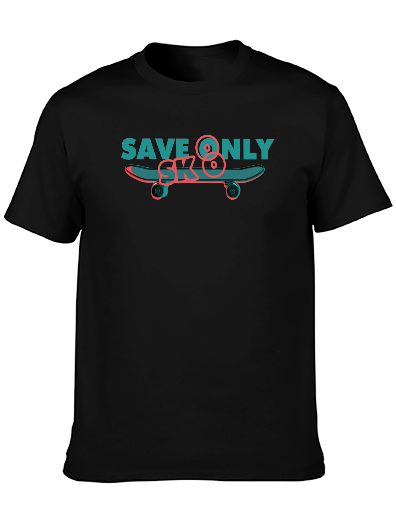 Save Only SK8 T-Shirt - Black Cotton Tee