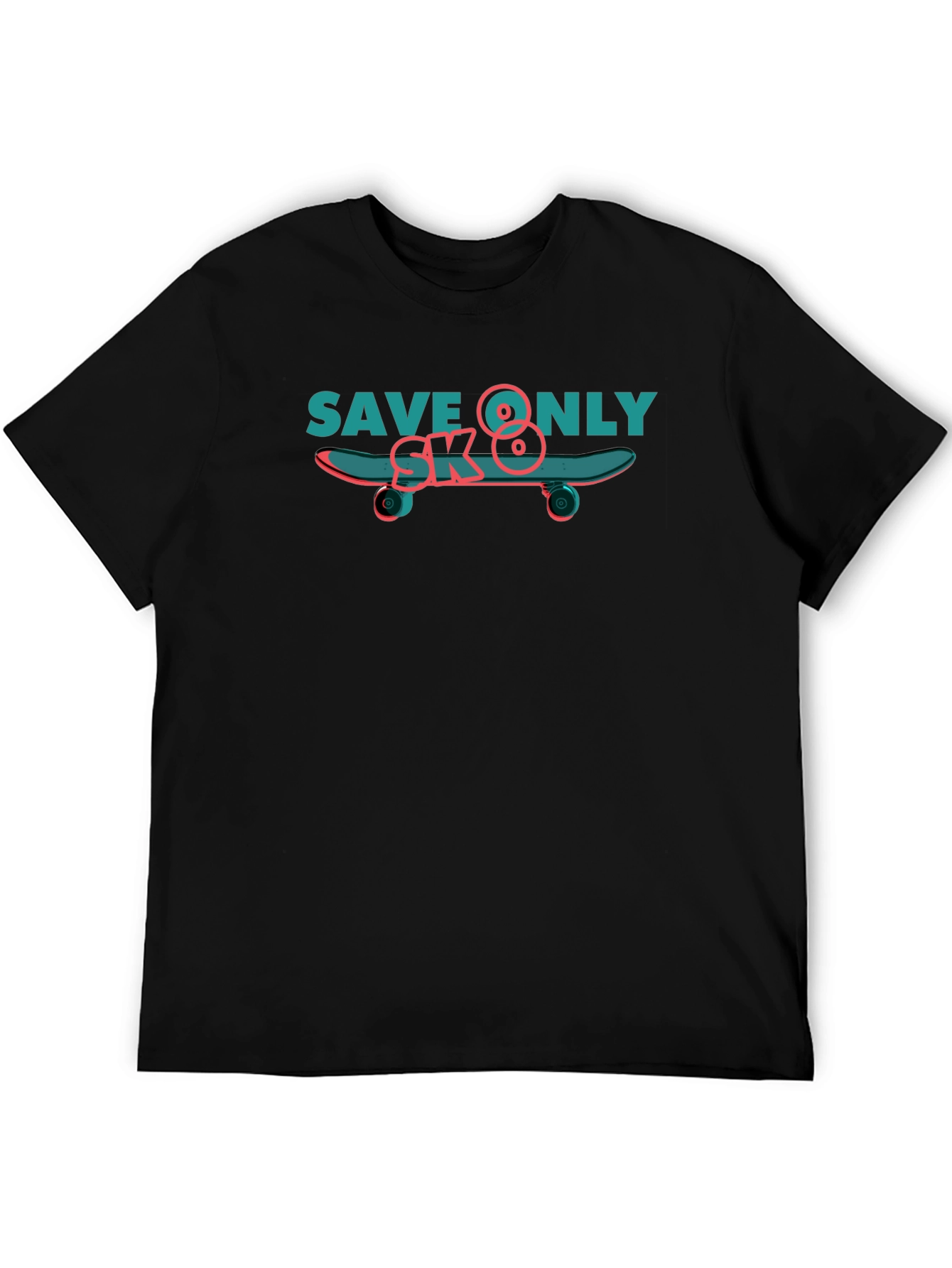 Save Only SK8 T-Shirt - Black Cotton Tee