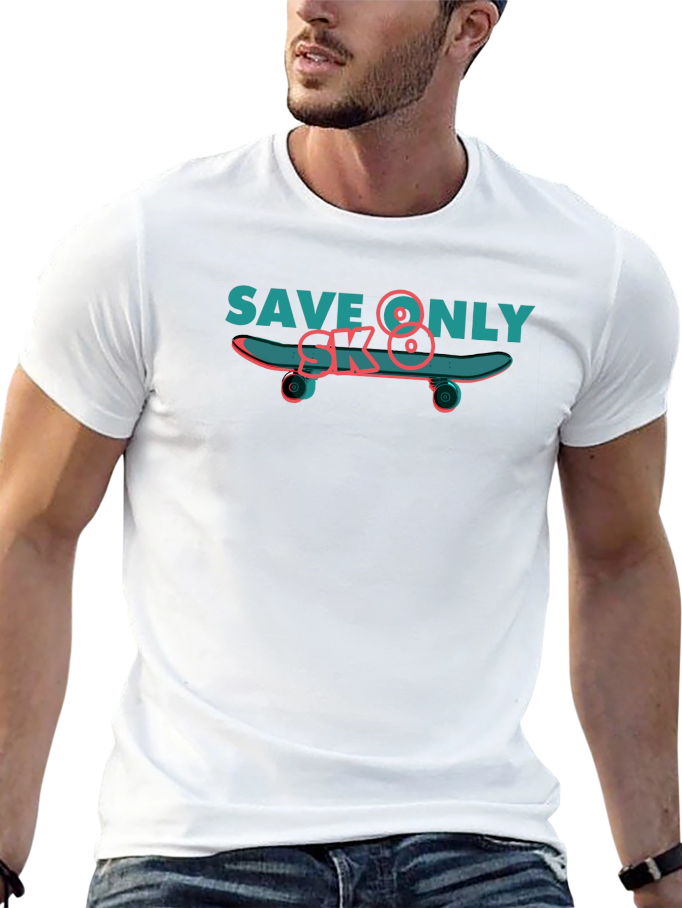 Save Only SK8 T-Shirt - Black Cotton Tee
