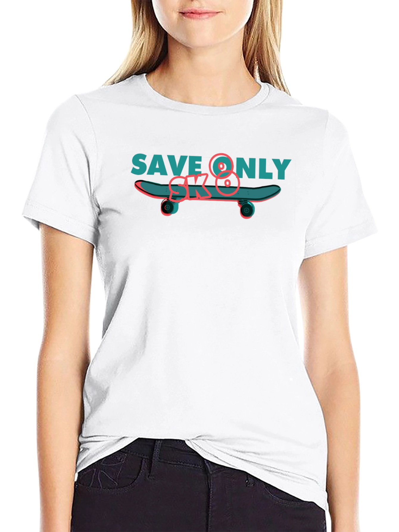 Save Only SK8 T-Shirt - Black Cotton Tee