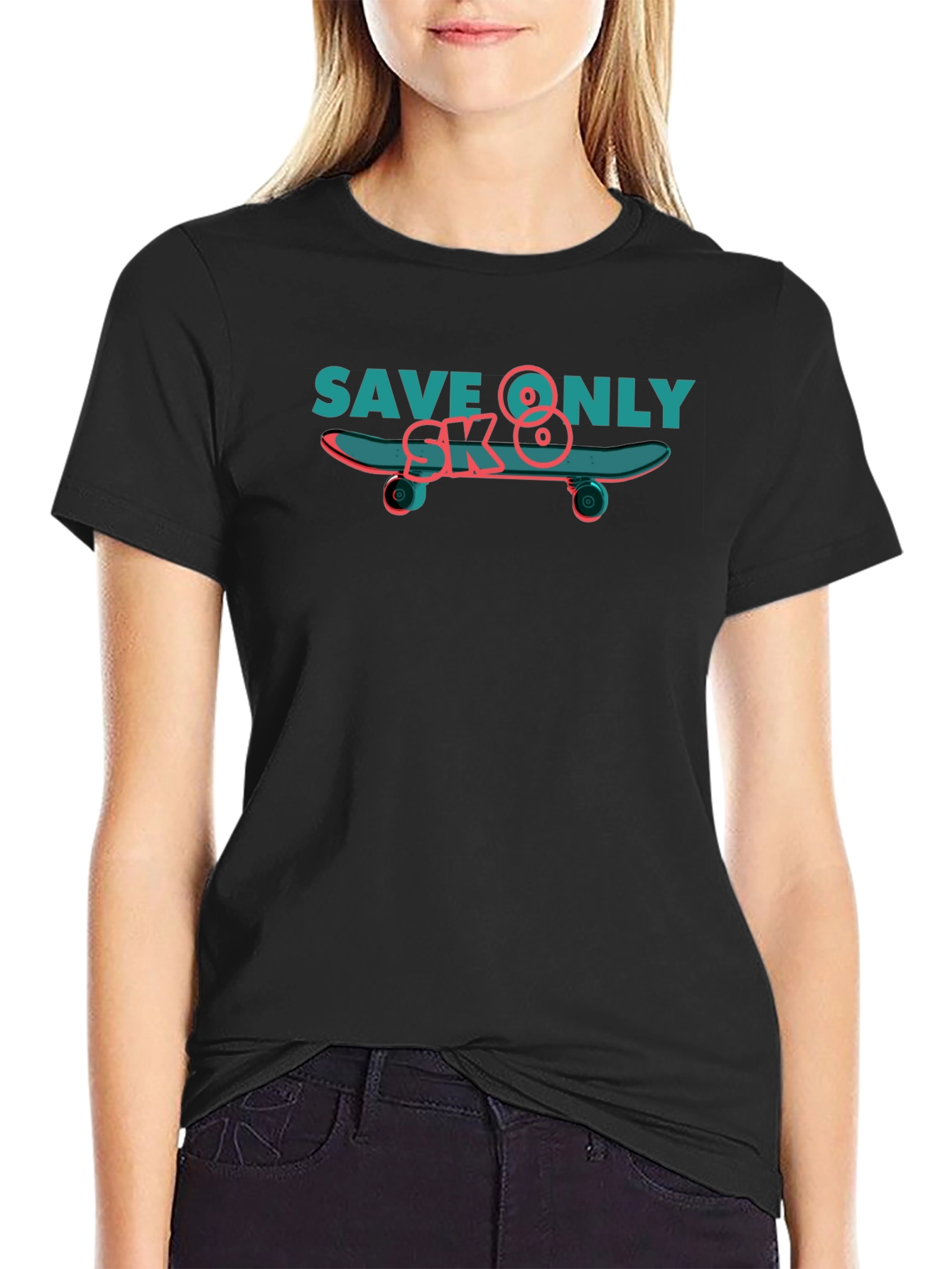 Save Only SK8 T-Shirt - Black Cotton Tee
