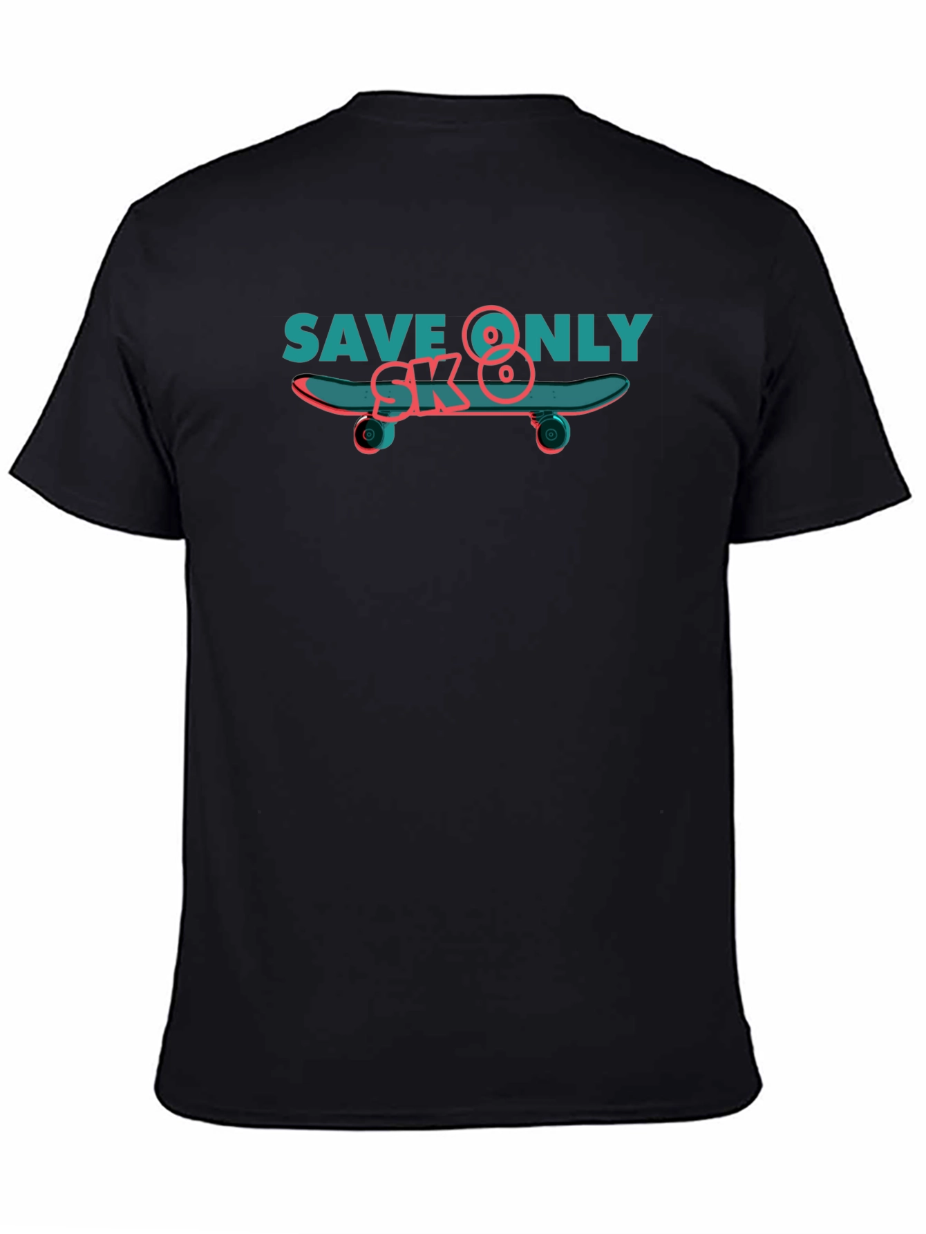 Save Only SK8 T-Shirt - Black Cotton Tee