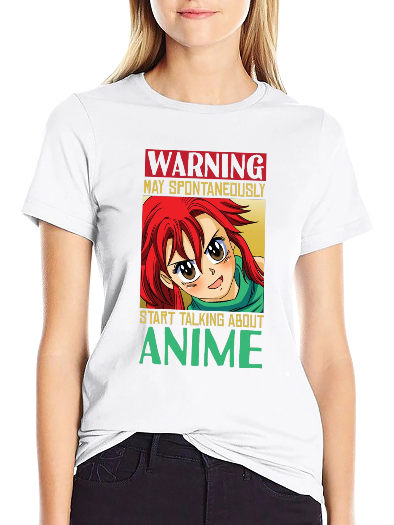 Warning Anime T-Shirt: Spontaneously Talks Anime!