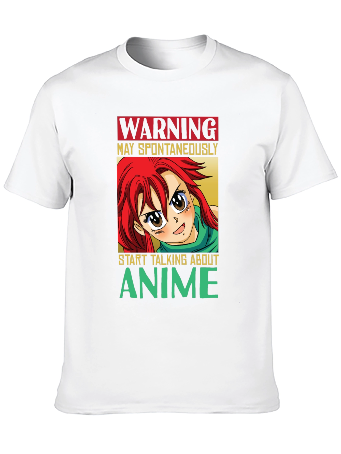 Warning Anime T-Shirt: Spontaneously Talks Anime!