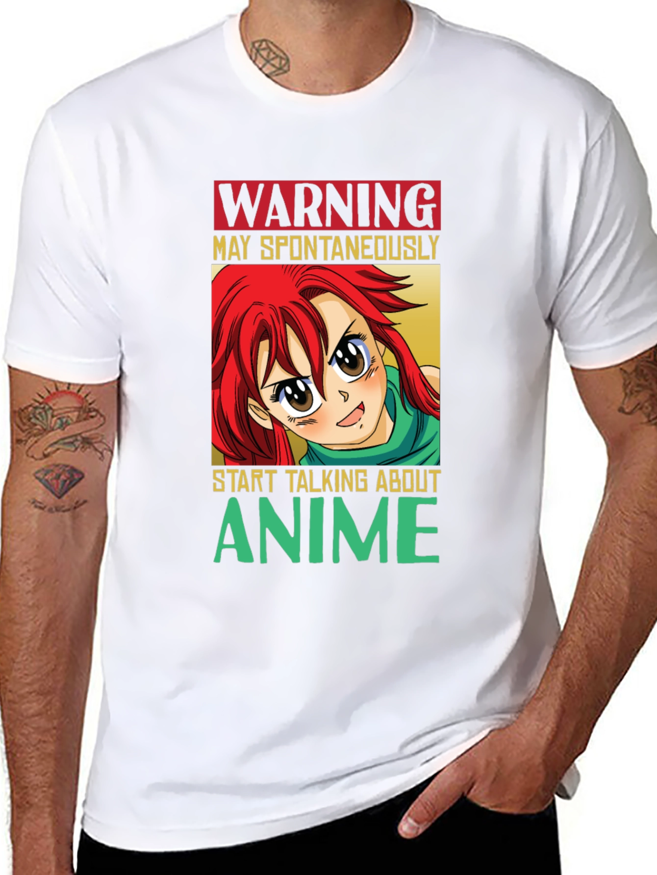Warning Anime T-Shirt: Spontaneously Talks Anime!
