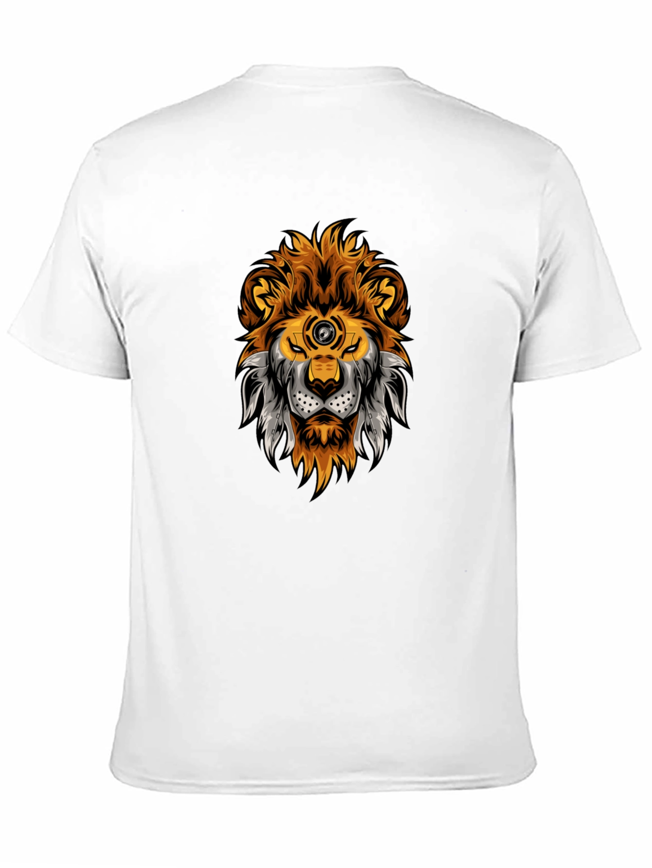 Lion Head Graphic Black T-Shirt