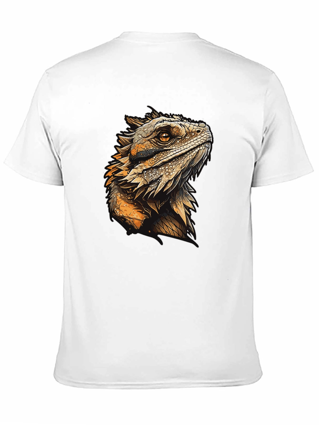 Lizard Graphic Print Black T-Shirt