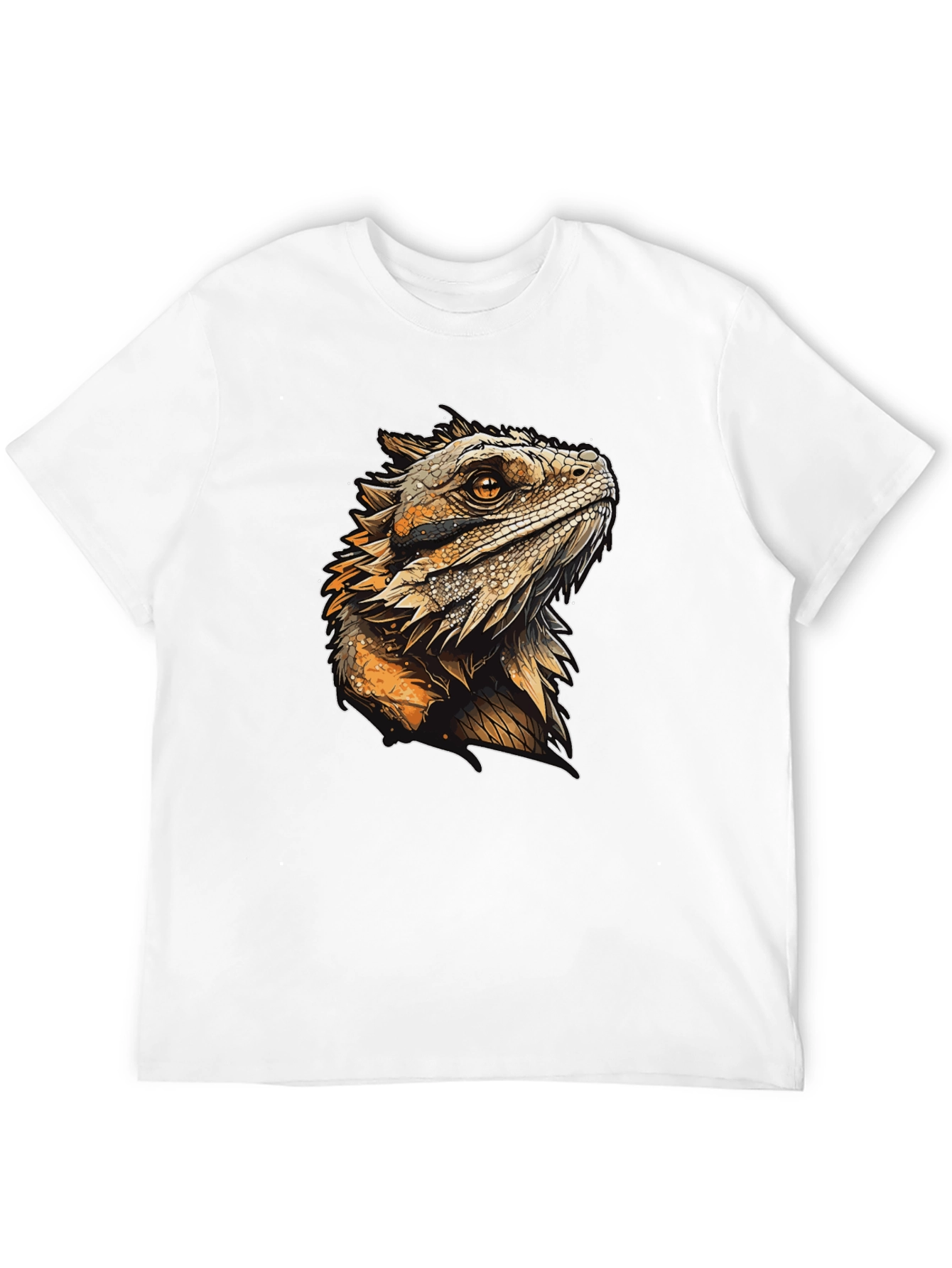 Lizard Graphic Print Black T-Shirt