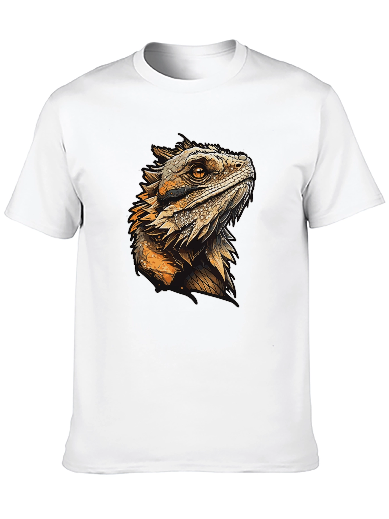 Lizard Graphic Print Black T-Shirt