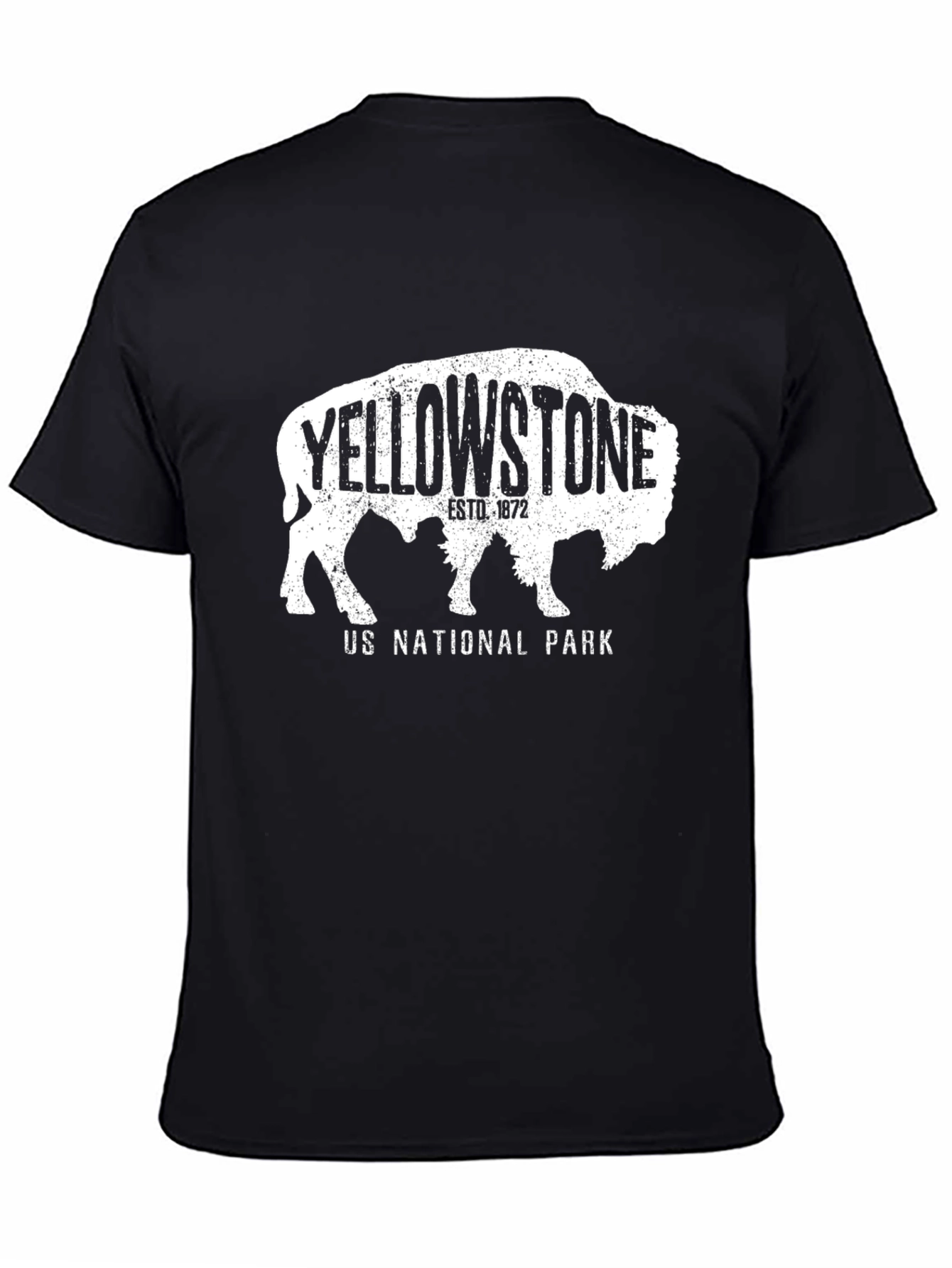 Yellowstone National Park Buffalo Graphic Tee - Black