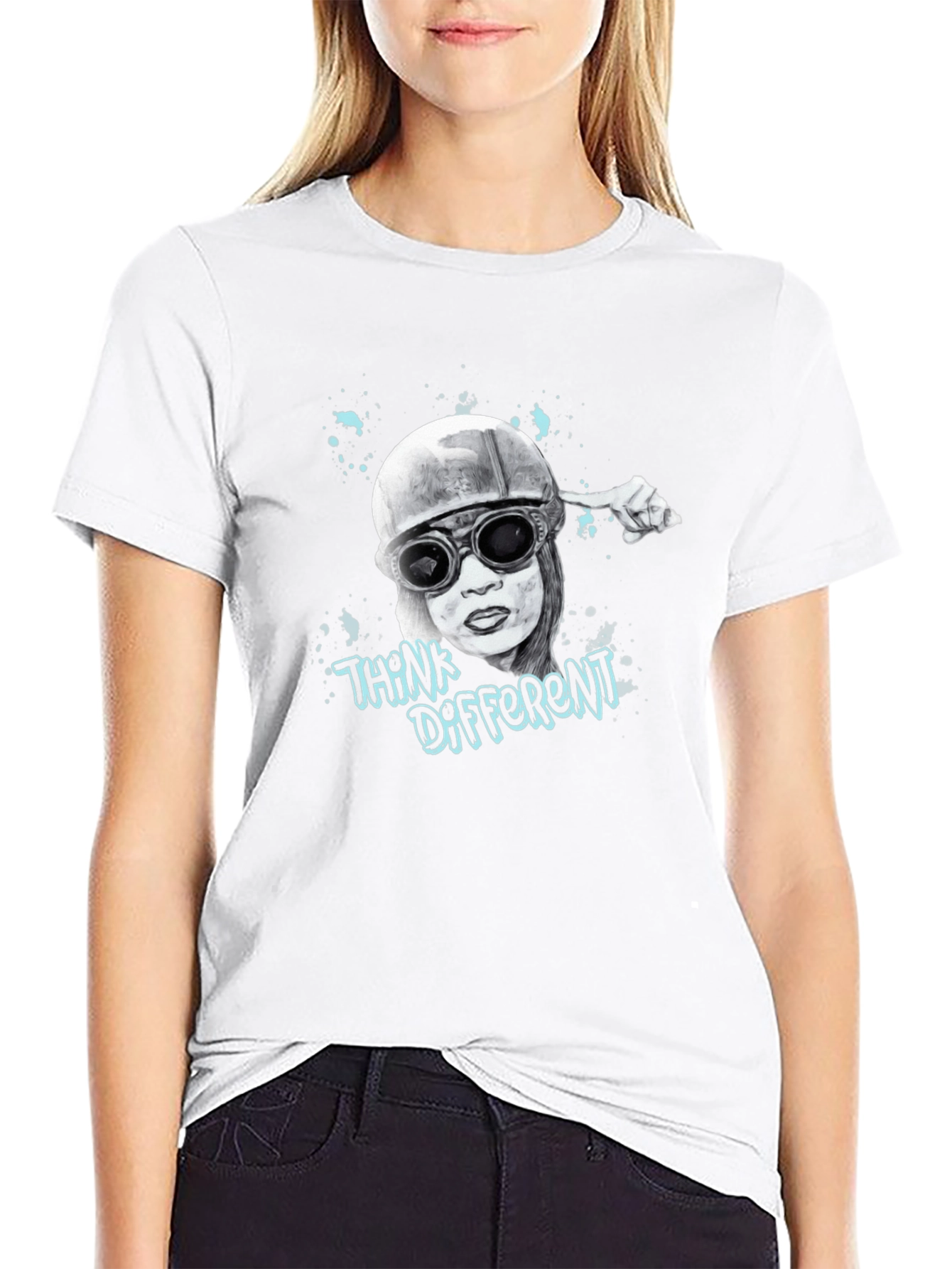 Think Different Pilot Graphic Tee - Black
