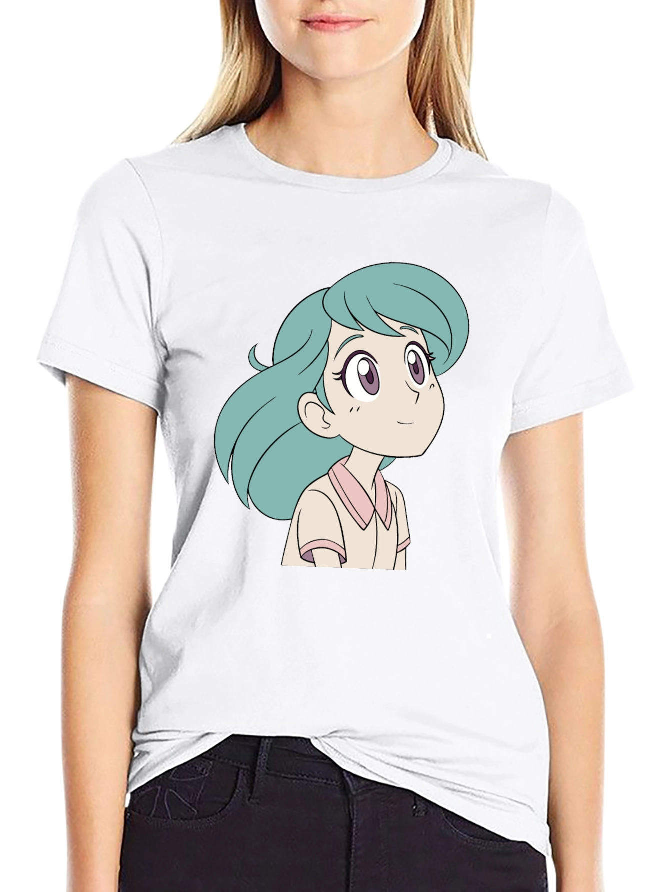 Cartoon Character Graphic Print Black T-Shirt